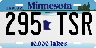 MN license plate 295TSR