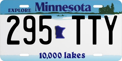 MN license plate 295TTY