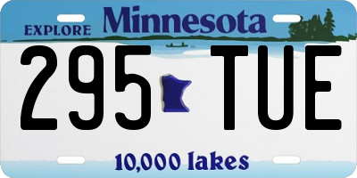 MN license plate 295TUE