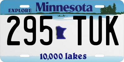 MN license plate 295TUK