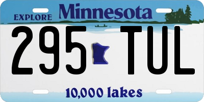 MN license plate 295TUL