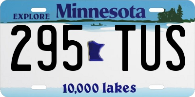 MN license plate 295TUS