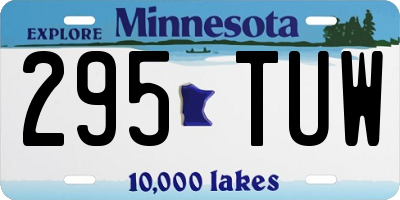 MN license plate 295TUW