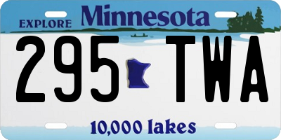 MN license plate 295TWA