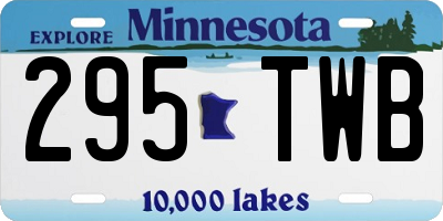 MN license plate 295TWB