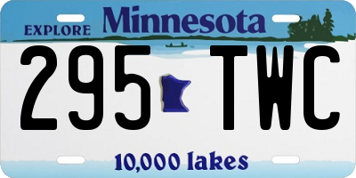 MN license plate 295TWC
