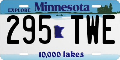 MN license plate 295TWE