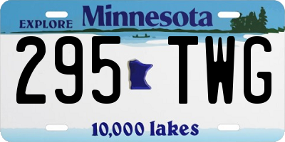 MN license plate 295TWG