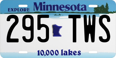 MN license plate 295TWS
