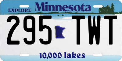 MN license plate 295TWT