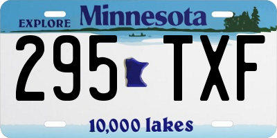 MN license plate 295TXF