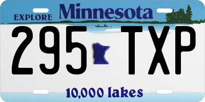 MN license plate 295TXP