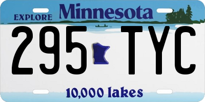 MN license plate 295TYC