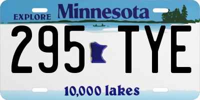MN license plate 295TYE