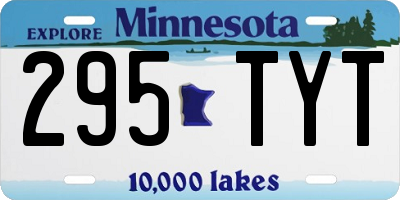 MN license plate 295TYT