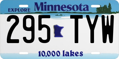 MN license plate 295TYW