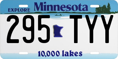 MN license plate 295TYY