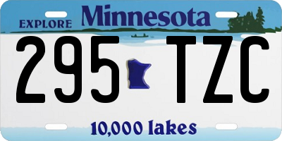MN license plate 295TZC