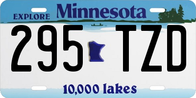 MN license plate 295TZD
