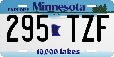 MN license plate 295TZF
