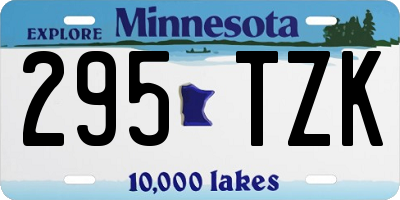 MN license plate 295TZK