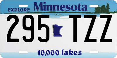 MN license plate 295TZZ