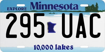 MN license plate 295UAC