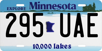 MN license plate 295UAE