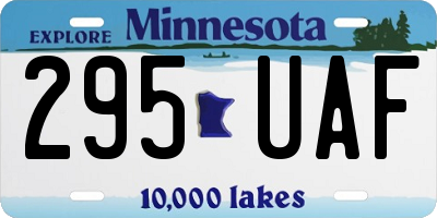 MN license plate 295UAF