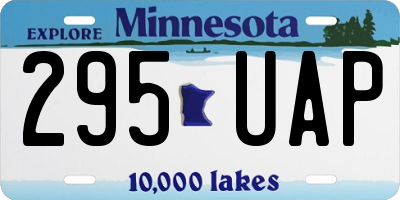 MN license plate 295UAP