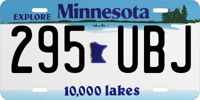 MN license plate 295UBJ
