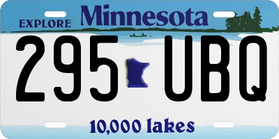 MN license plate 295UBQ
