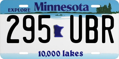 MN license plate 295UBR