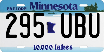 MN license plate 295UBU