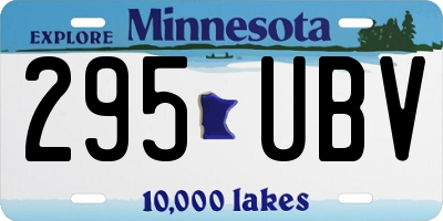 MN license plate 295UBV