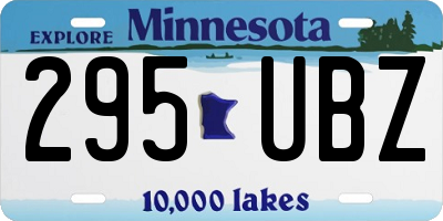 MN license plate 295UBZ