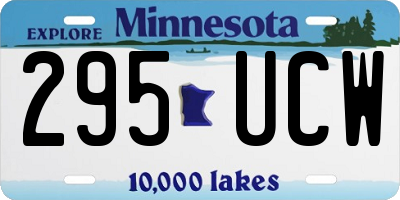 MN license plate 295UCW