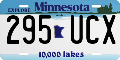 MN license plate 295UCX