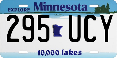 MN license plate 295UCY