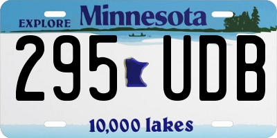 MN license plate 295UDB