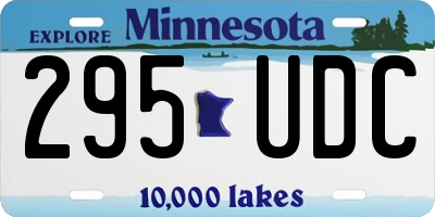 MN license plate 295UDC