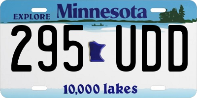 MN license plate 295UDD