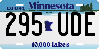 MN license plate 295UDE