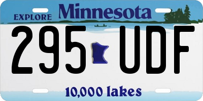 MN license plate 295UDF