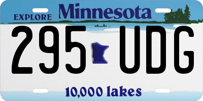 MN license plate 295UDG