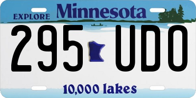 MN license plate 295UDO