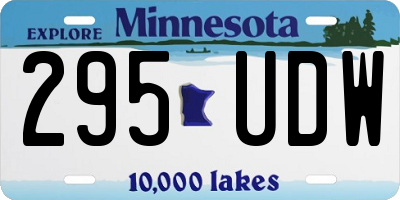 MN license plate 295UDW