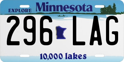 MN license plate 296LAG