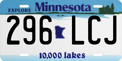 MN license plate 296LCJ