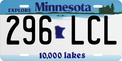 MN license plate 296LCL